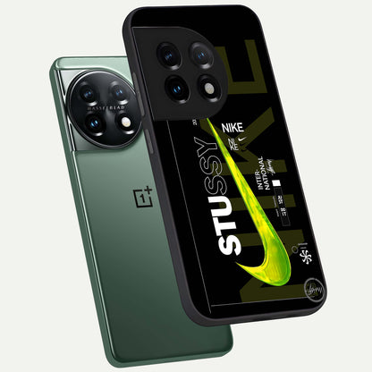  Neon Street Edition phone case For OnePlus 11 showing premium glass back cover with detailed artwork