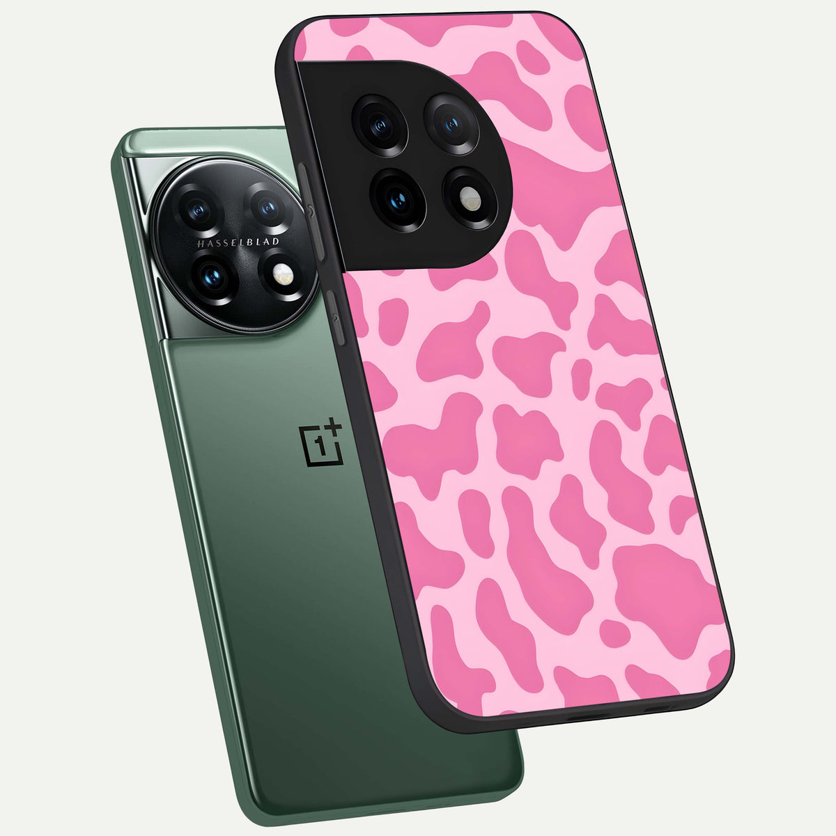  Pinkish Scenery phone case For OnePlus 11 showing premium glass back cover with detailed artwork