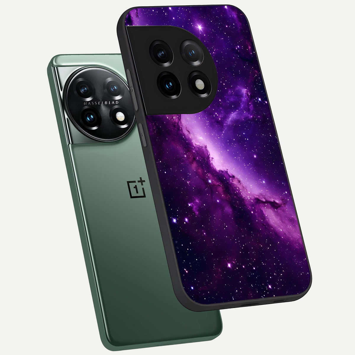  Purple Shade Sky phone case For OnePlus 11 showing premium glass back cover with detailed artwork