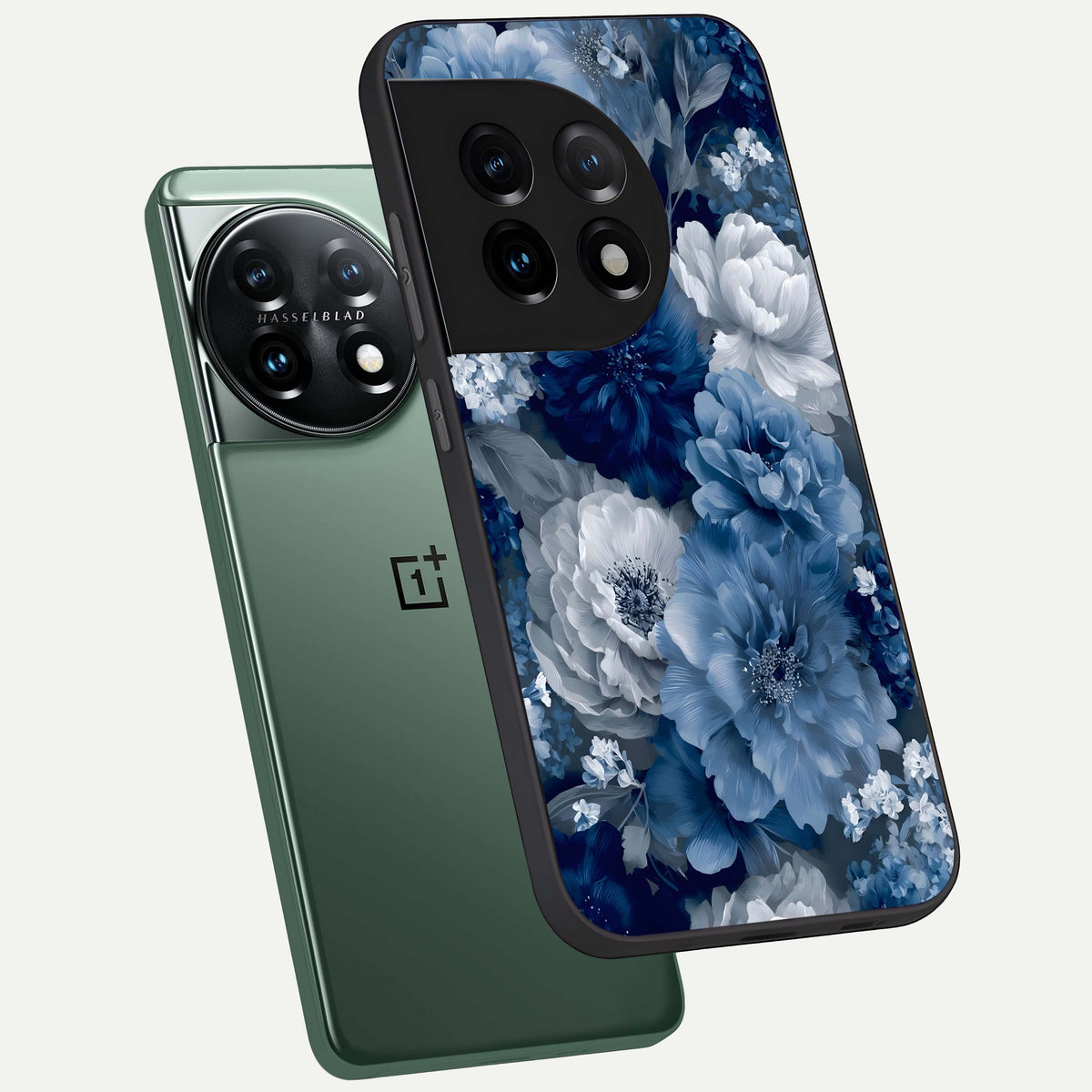  Royal Bloom Garden phone case For OnePlus 11 showing premium glass back cover with detailed artwork