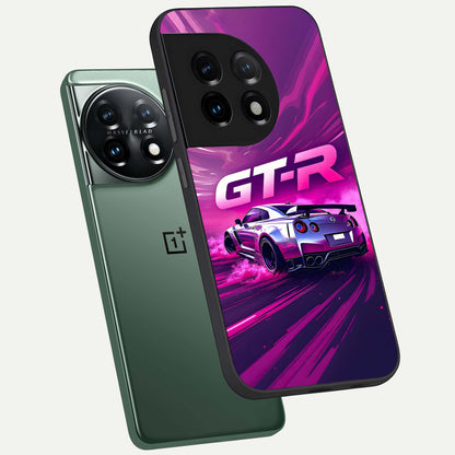  Speed Drift Legend phone case For OnePlus 11 showing premium glass back cover with detailed artwork
