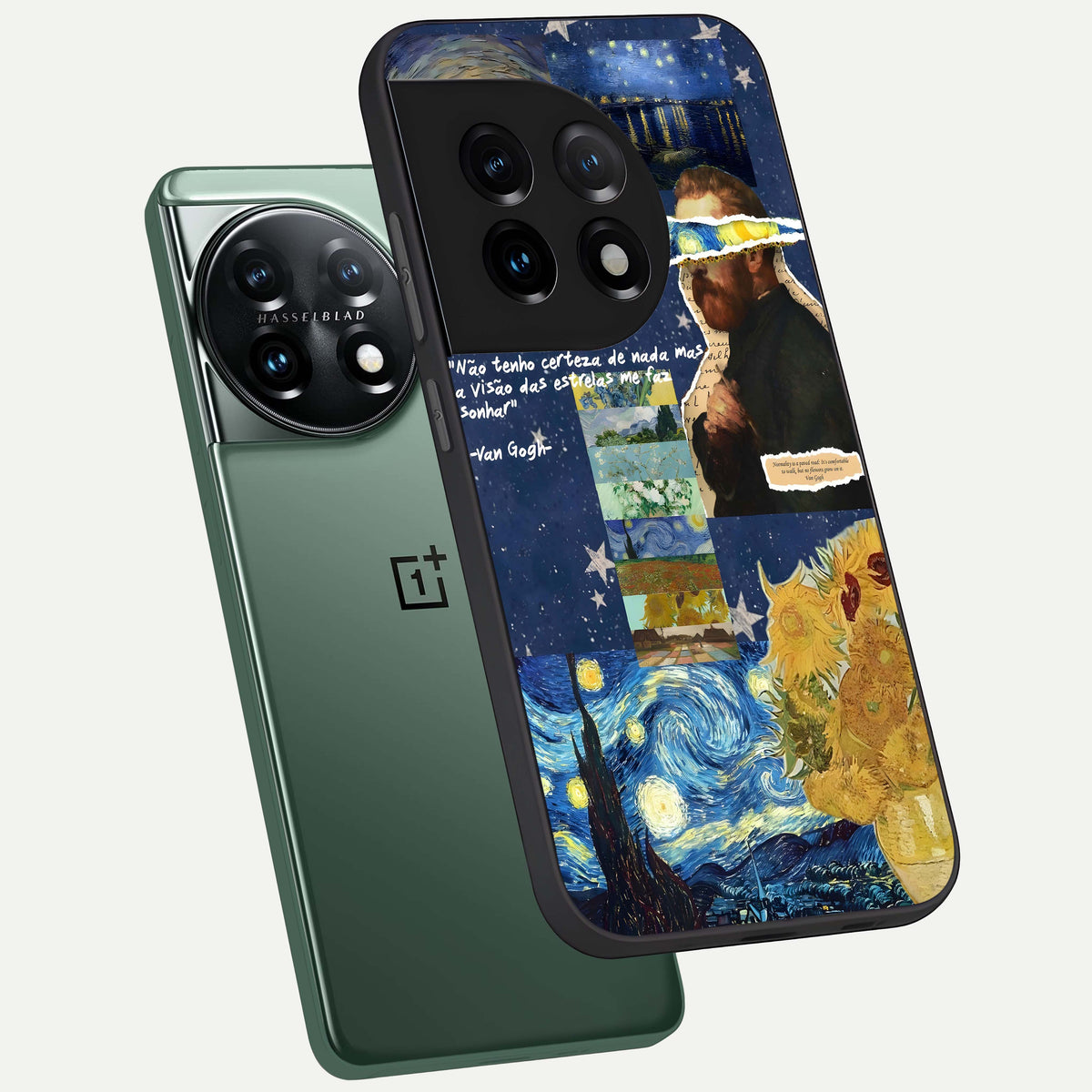  Starry Dream Vision phone case For OnePlus 11 showing premium glass back cover with detailed artwork