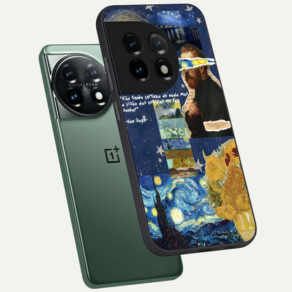  Starry Dream Vision phone case For OnePlus 11 showing premium glass back cover with detailed artwork
