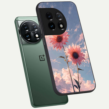  Sun Moon Balance phone case For OnePlus 11 showing premium glass back cover with detailed artwork