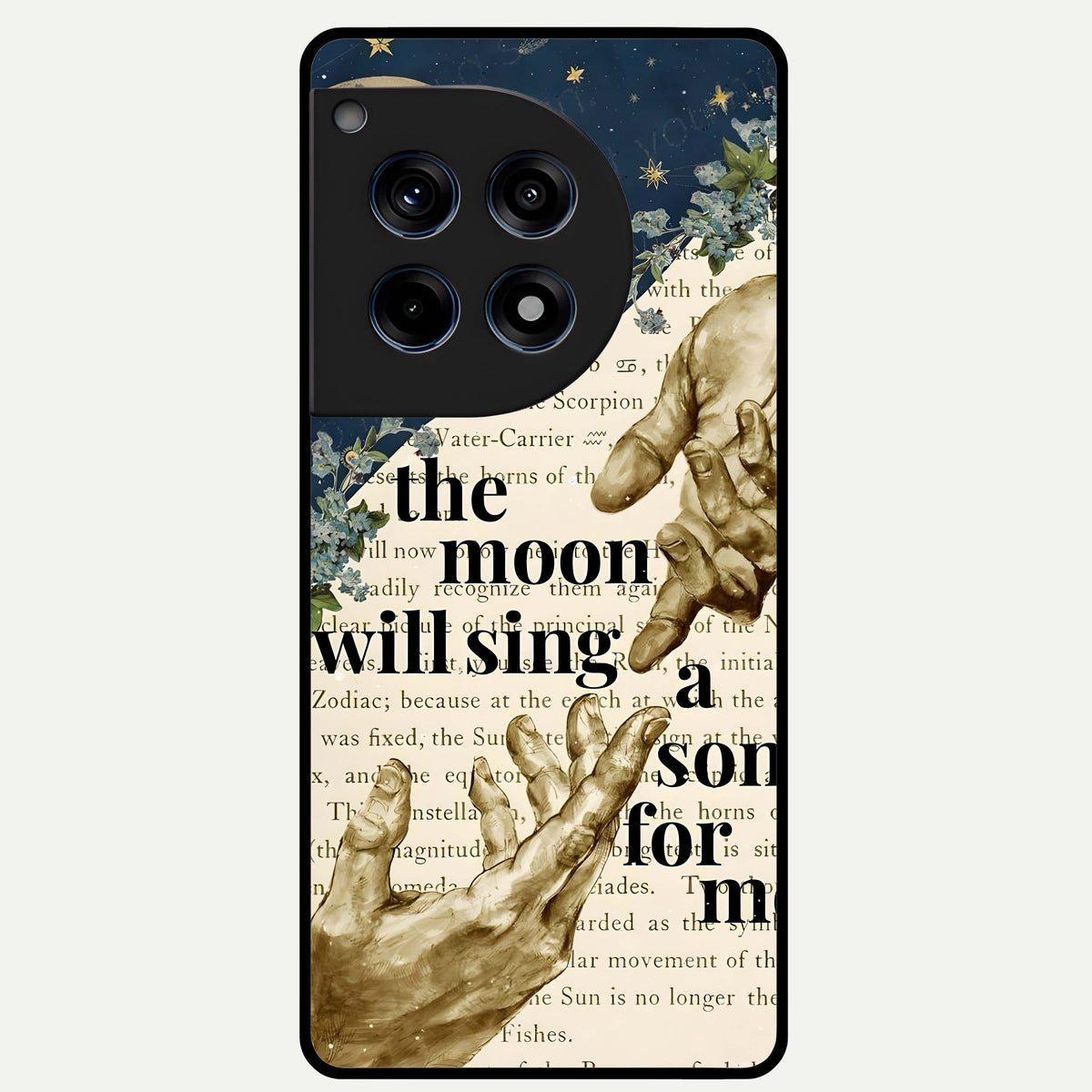  Aesthetic Divine Glass Case For OnePlus 12R back cover – full design glossy printed glass finish