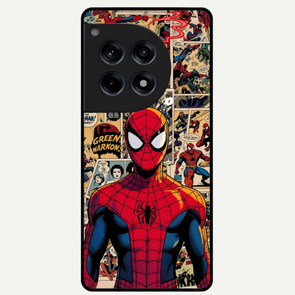  Aesthetic Spider Glass Case For OnePlus 12R back cover – full design glossy printed glass finish