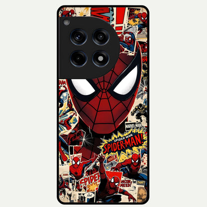  Aesthetic Wonder Spider Glass Case For OnePlus 12R back cover – full design glossy printed glass finish