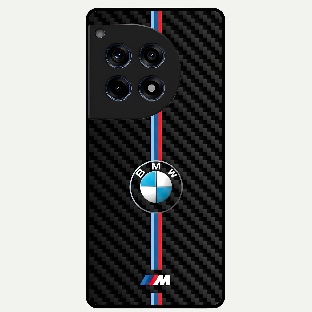  BMW Pattern Glass Case For OnePlus 12R back cover – full design glossy printed glass finish