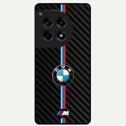  BMW Pattern Glass Case For OnePlus 12R back cover – full design glossy printed glass finish