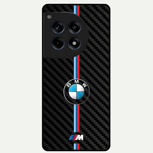  BMW Pattern Glass Case For OnePlus 12R back cover – full design glossy printed glass finish