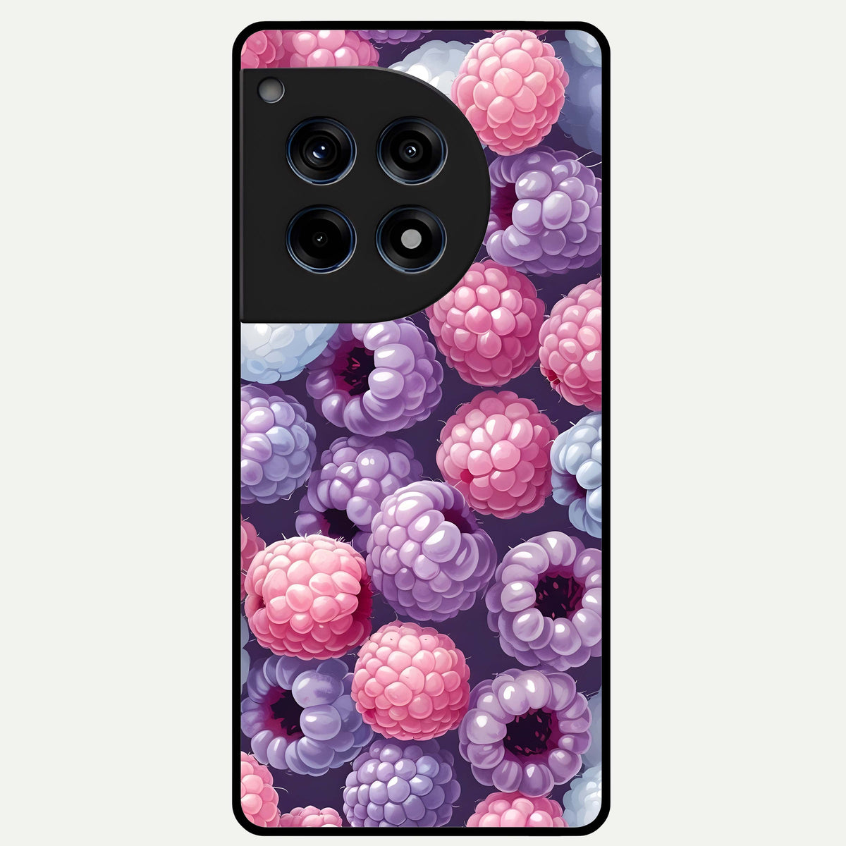  Berry Candy Pop Glass Case For OnePlus 12R back cover – full design glossy printed glass finish