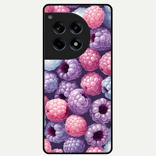  Berry Candy Pop Glass Case For OnePlus 12R back cover – full design glossy printed glass finish