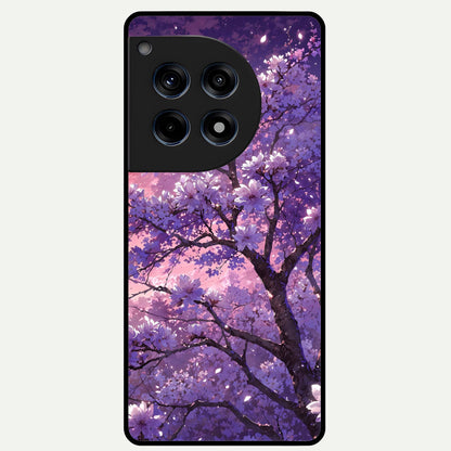 Blossom Tree Glass Case For OnePlus 12R back cover – full design glossy printed glass finish