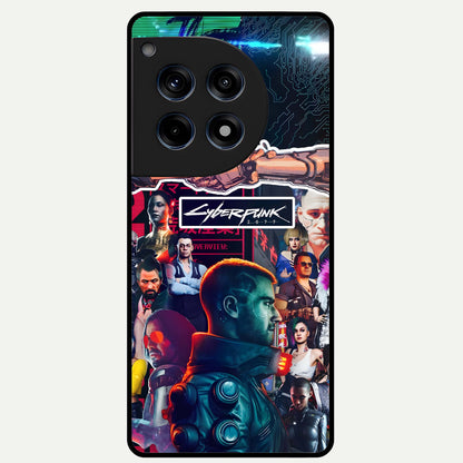  CYBERPUNK Legacy Glass Case For OnePlus 12R back cover – full design glossy printed glass finish