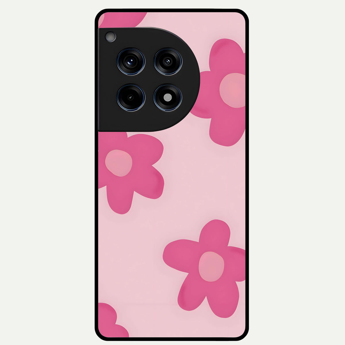  Candy Bloom Dreams Glass Case For OnePlus 12R back cover – full design glossy printed glass finish