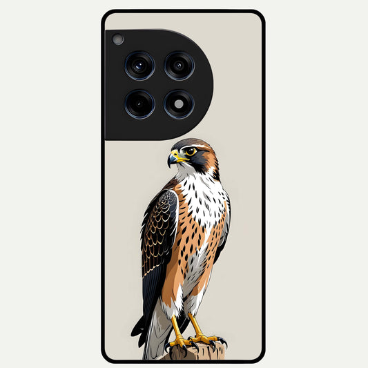  Clever Eagle Glass Case For OnePlus 12R back cover – full design glossy printed glass finish