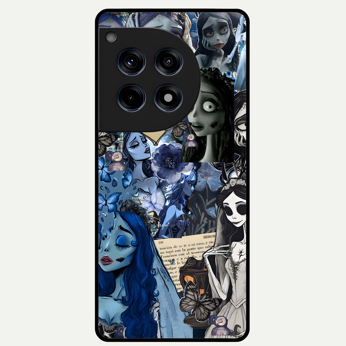  Corpse Bride Posters Glass Case For OnePlus 12R back cover – full design glossy printed glass finish
