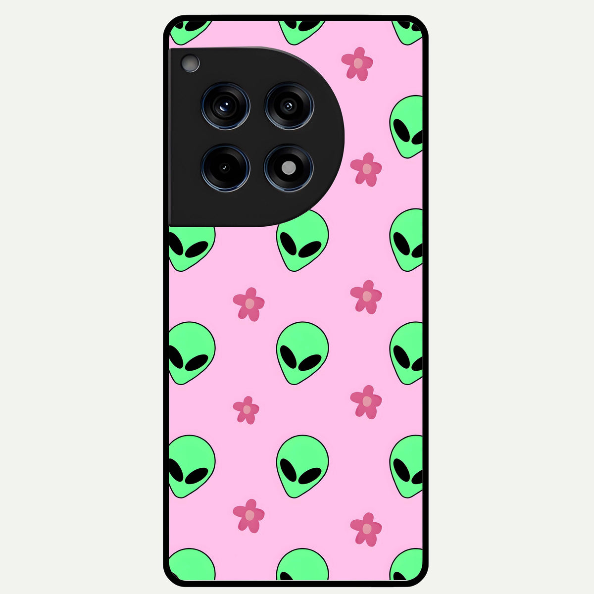  Cosmic Cute Crush Glass Case For OnePlus 12R back cover – full design glossy printed glass finish