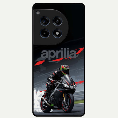  Dark Aprilla Glass Case For OnePlus 12R back cover – full design glossy printed glass finish