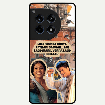 Desi Retro Vibes Glass Case For OnePlus 12R back cover – full design glossy printed glass finish
