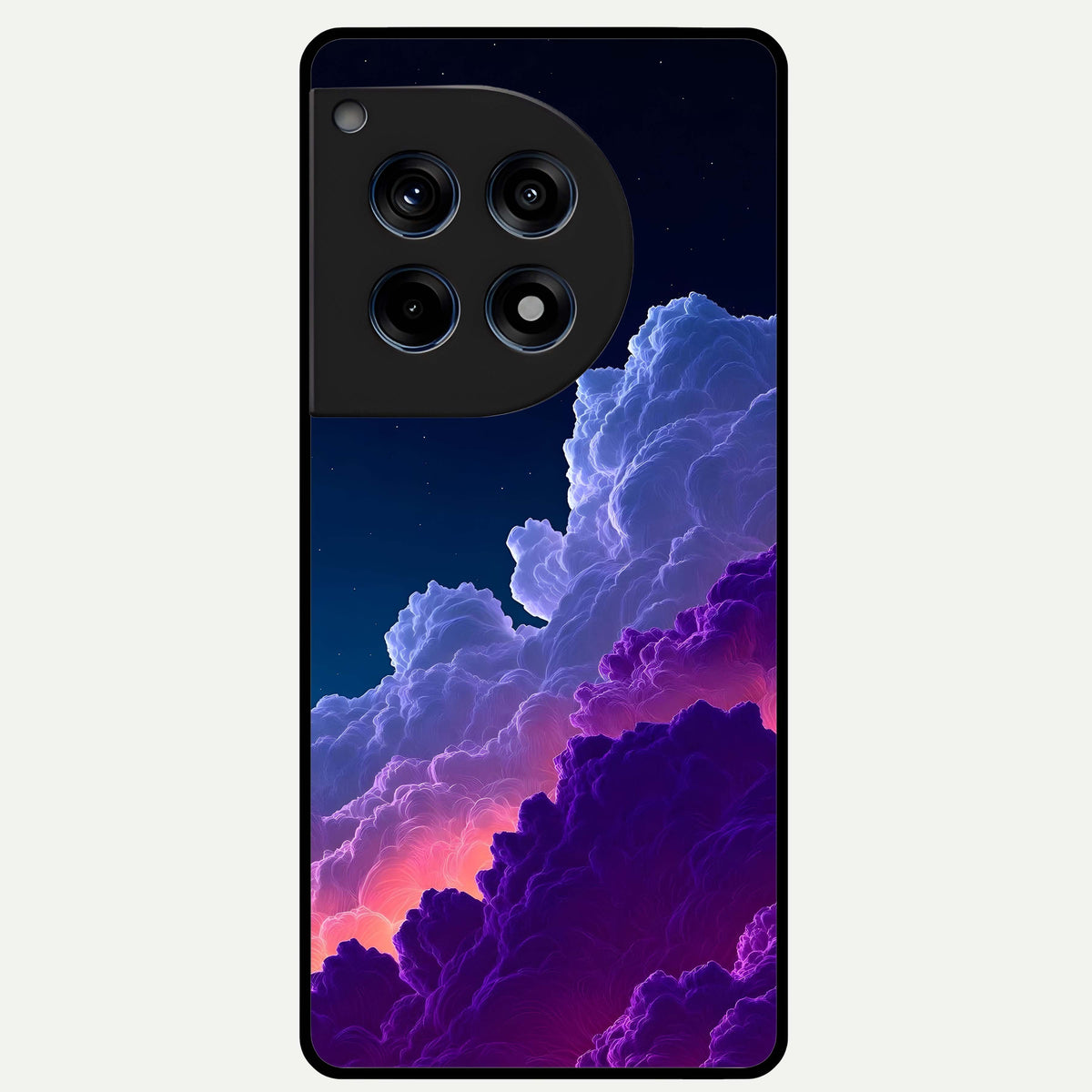  Dreamy Cloud Skies Glass Case For OnePlus 12R back cover – full design glossy printed glass finish