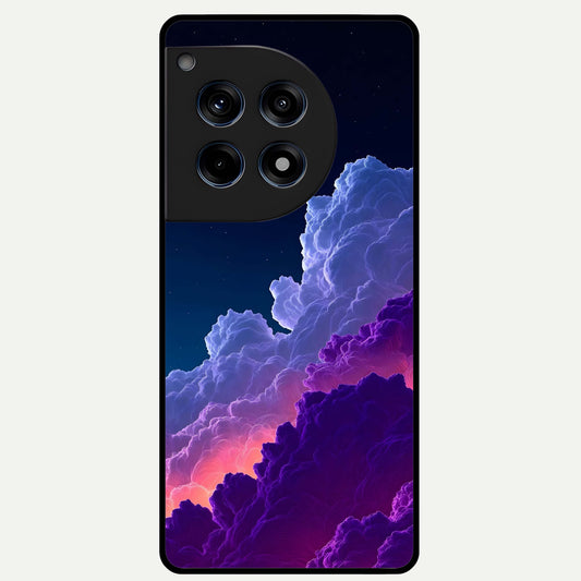  Dreamy Cloud Skies Glass Case For OnePlus 12R back cover – full design glossy printed glass finish