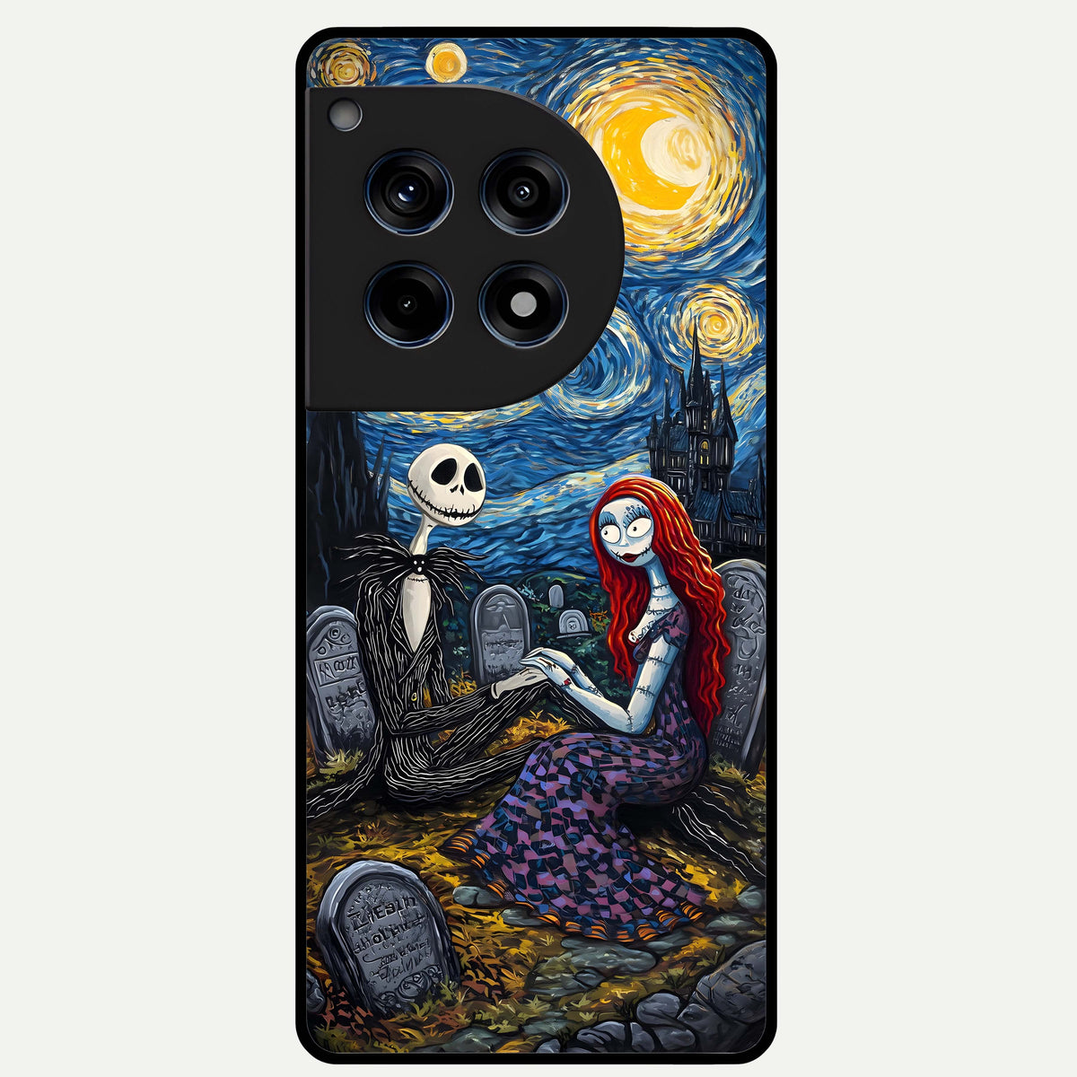  Eternal Night Love Glass Case For OnePlus 12R back cover – full design glossy printed glass finish