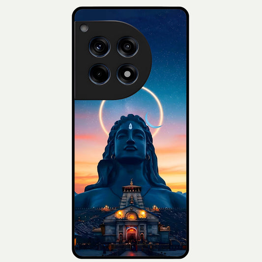  Eternal Shiva Aura Glass Case For OnePlus 12R back cover – full design glossy printed glass finish