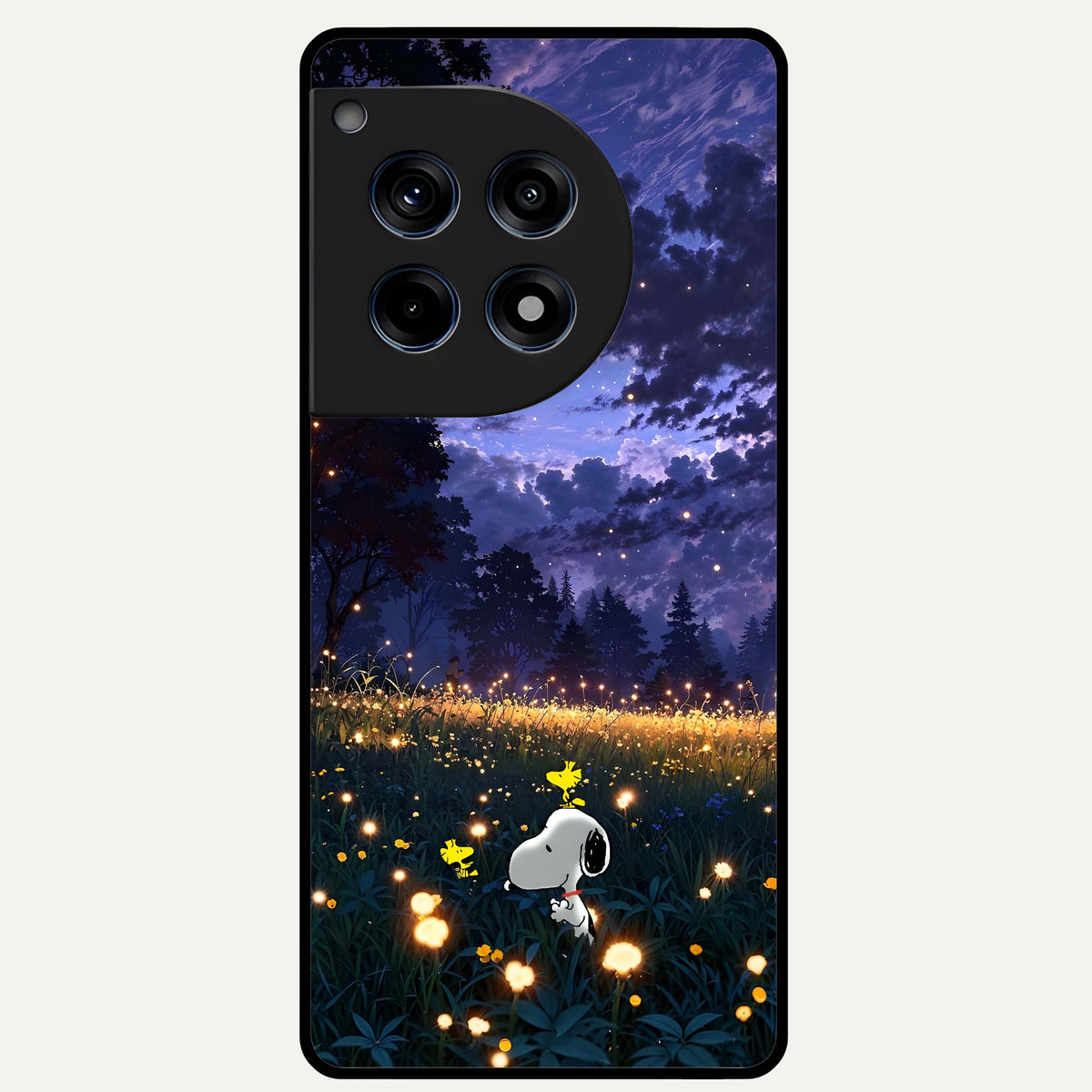  Firefly Meadow Magic Glass Case For OnePlus 12R back cover – full design glossy printed glass finish