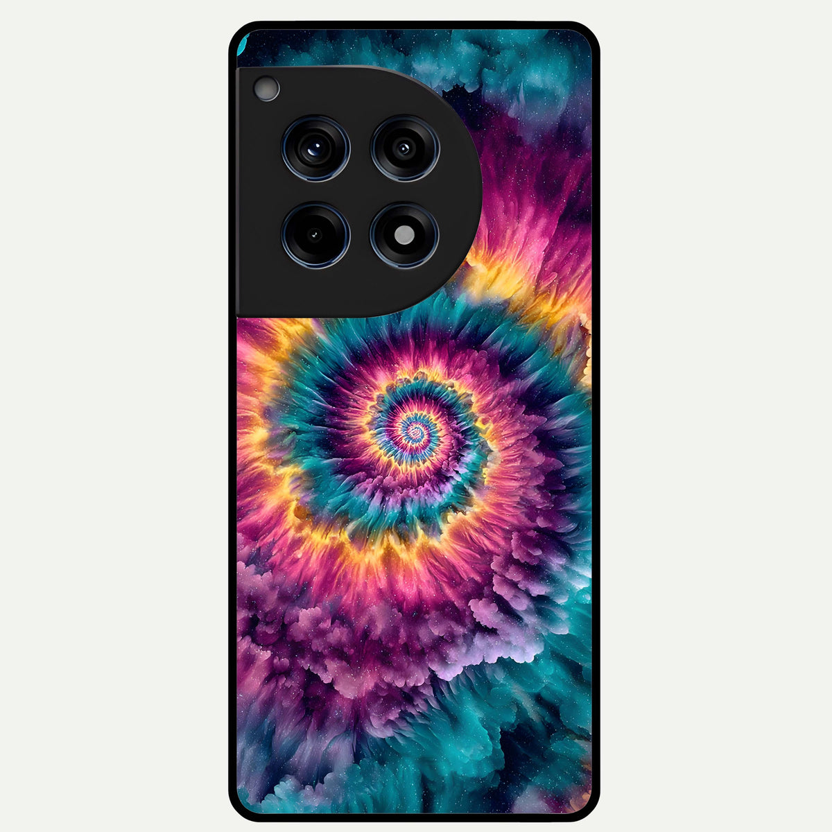 Galactic Spiral Burst Glass Case For OnePlus 12R back cover – full design glossy printed glass finish