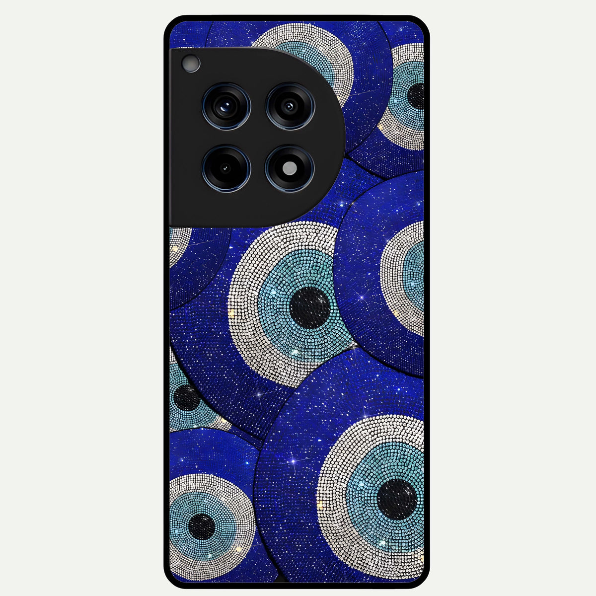  Galaxy Eye Flow Glass Case For OnePlus 12R back cover – full design glossy printed glass finish