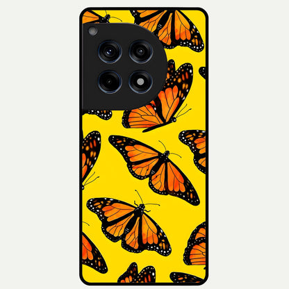  Golden Wing Flight Glass Case For OnePlus 12R back cover – full design glossy printed glass finish