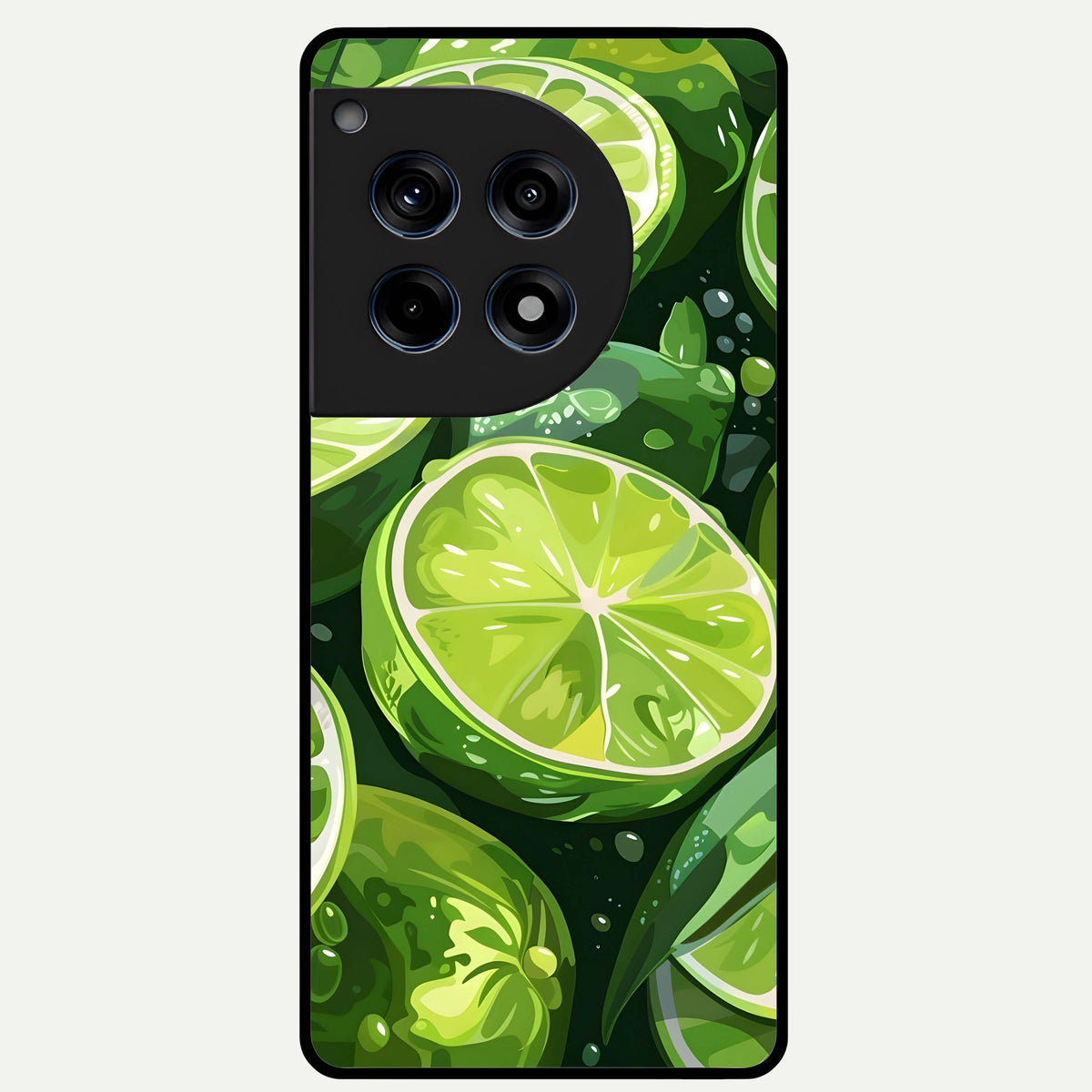  Green Kawasaki Glass Case For OnePlus 12R back cover – full design glossy printed glass finish