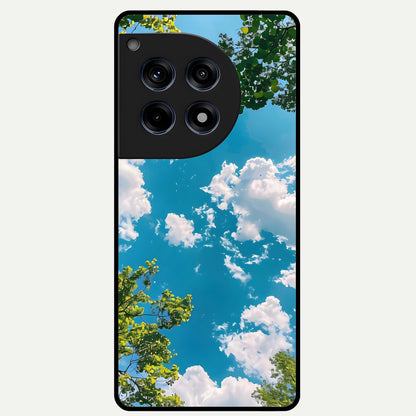  Green Moon Energy Glass Case For OnePlus 12R back cover – full design glossy printed glass finish