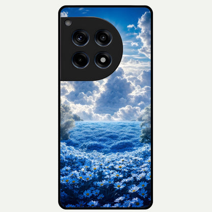  Heavenly Daisy Horizon Glass Case For OnePlus 12R back cover – full design glossy printed glass finish