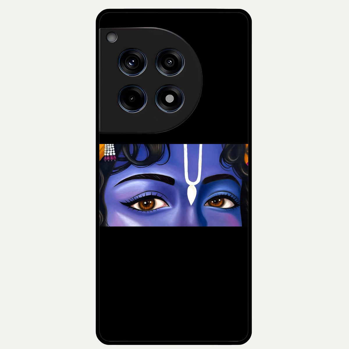  Krishna Eye Glass Case For OnePlus 12R back cover – full design glossy printed glass finish