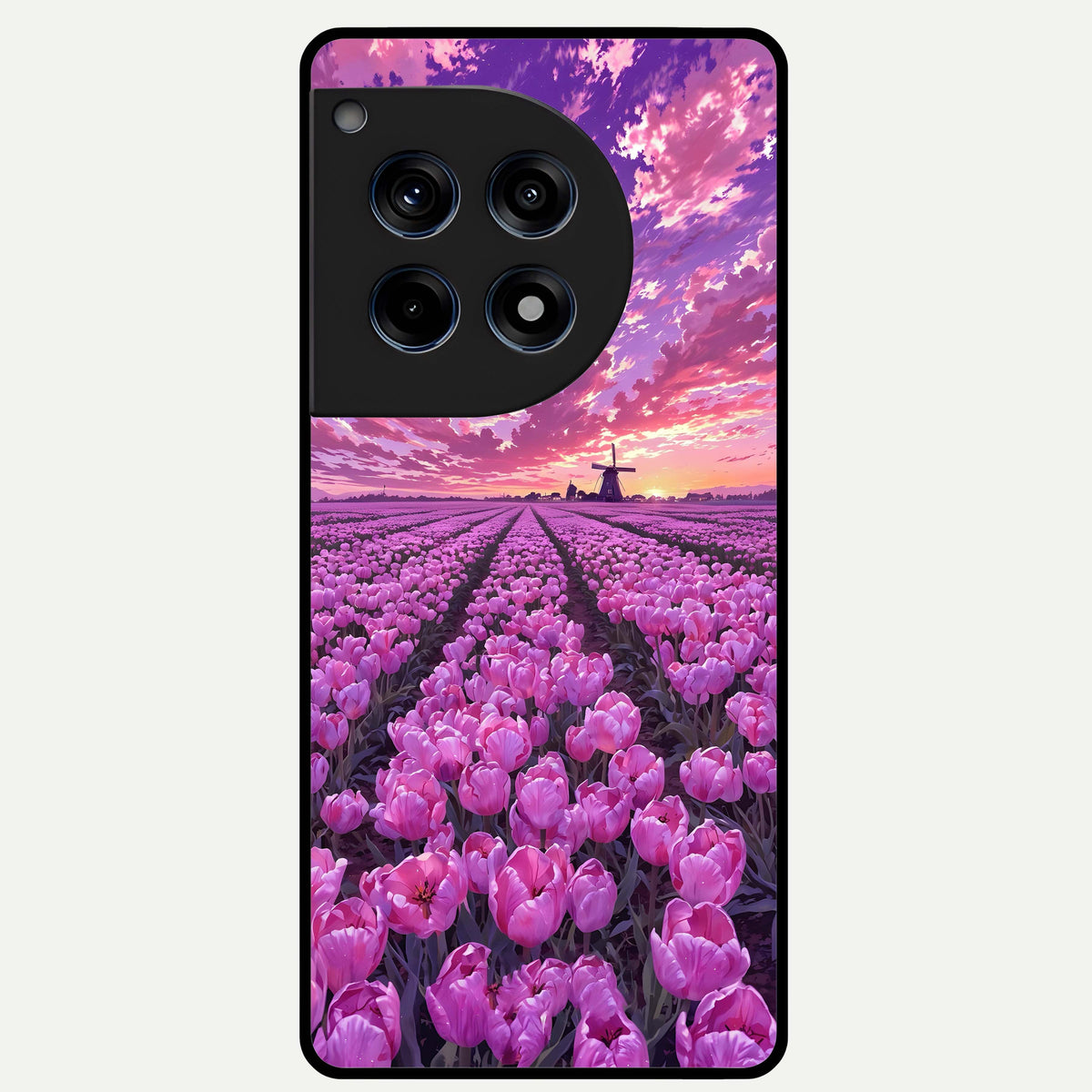  Lavender Dream Skies Glass Case For OnePlus 12R back cover – full design glossy printed glass finish