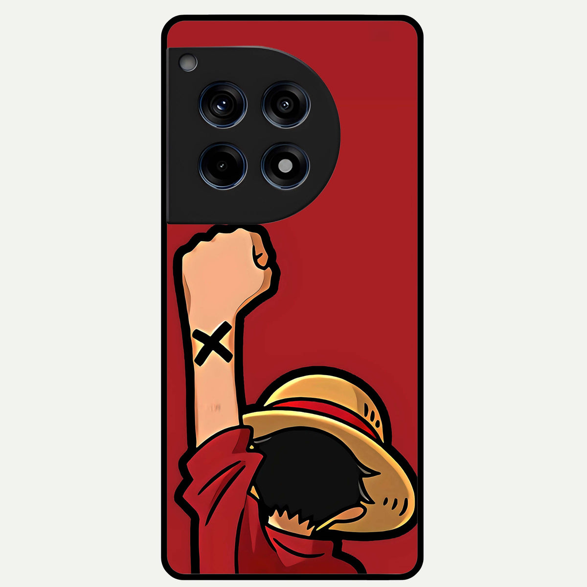  Luffy X Spirit Glass Case For OnePlus 12R back cover – full design glossy printed glass finish