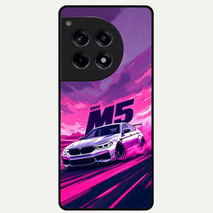  MS Neon Car Glass Case For OnePlus 12R back cover – full design glossy printed glass finish