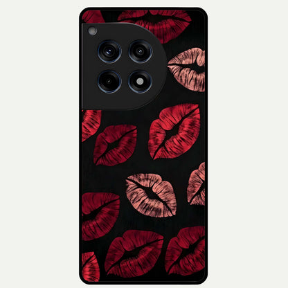  Midnight Kiss Love Glass Case For OnePlus 12R back cover – full design glossy printed glass finish
