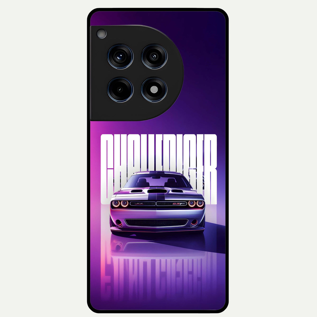  Midnight Muscle Ride Glass Case For OnePlus 12R back cover – full design glossy printed glass finish