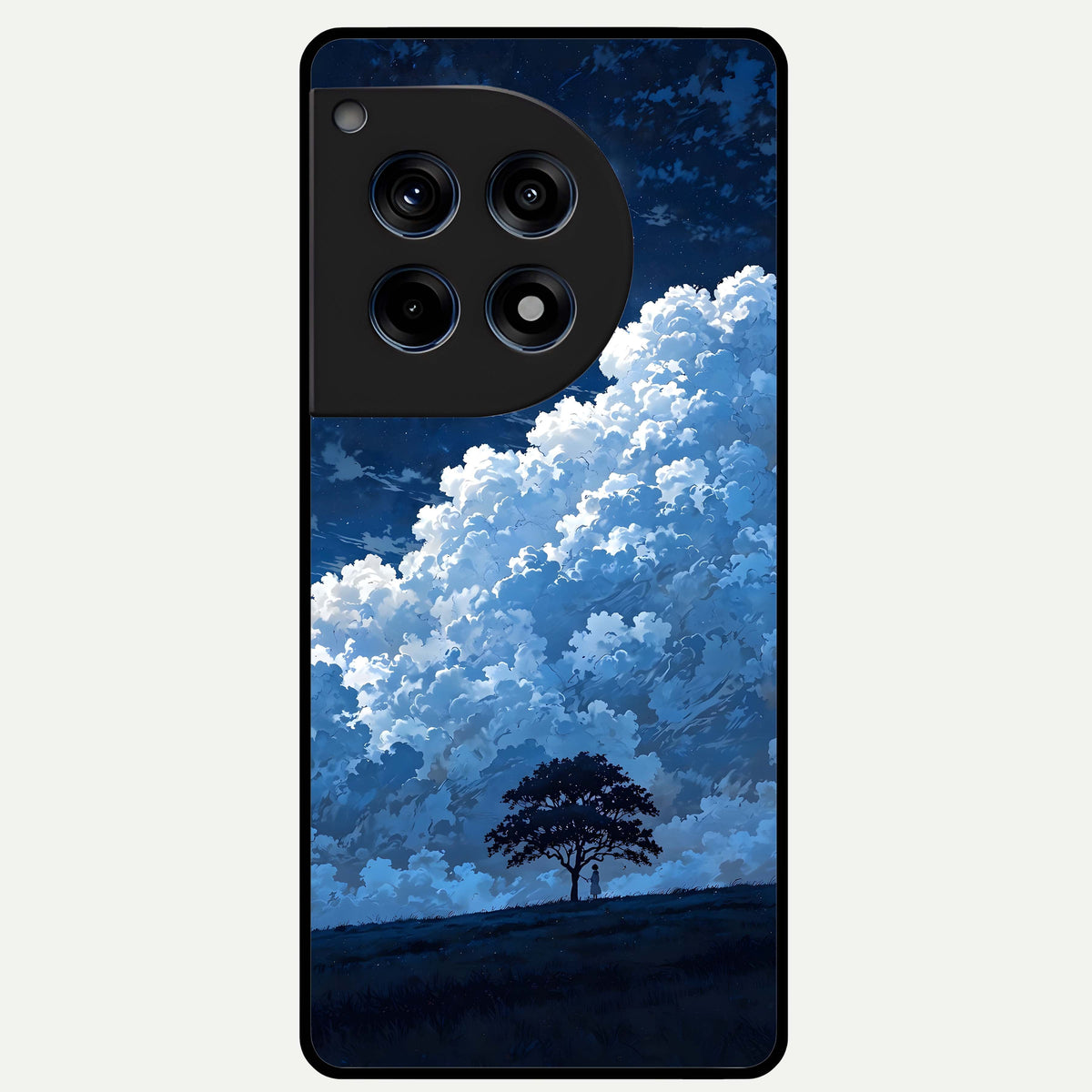  Midnight Sky Serenity Glass Case For OnePlus 12R back cover – full design glossy printed glass finish