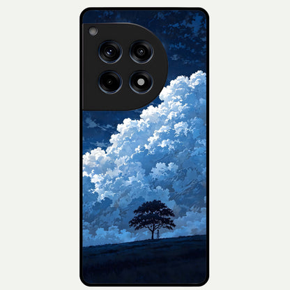  Midnight Sky Serenity Glass Case For OnePlus 12R back cover – full design glossy printed glass finish