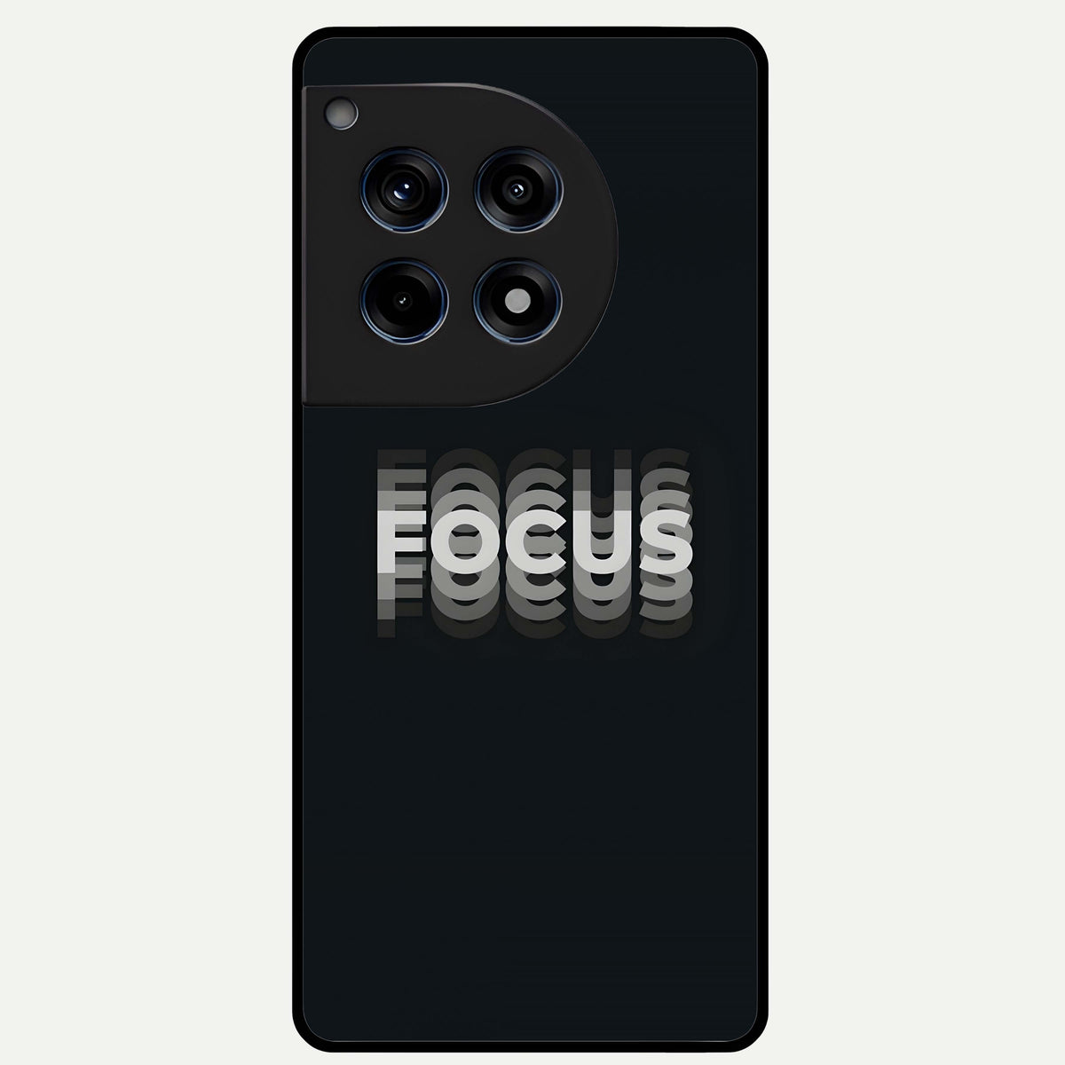  Mono Focus Vision Glass Case For OnePlus 12R back cover – full design glossy printed glass finish