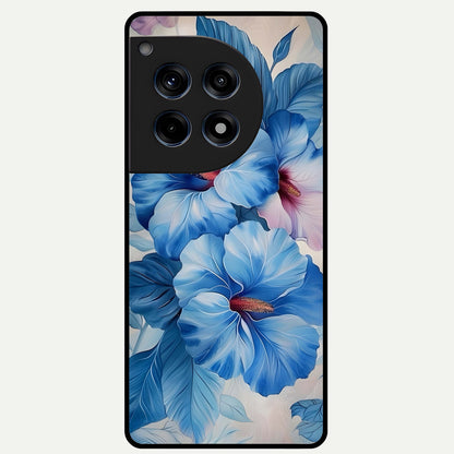  Ocean Hibiscus Grace Glass Case For OnePlus 12R back cover – full design glossy printed glass finish