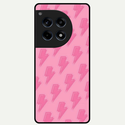  Pink Moo Magic Glass Case For OnePlus 12R back cover – full design glossy printed glass finish