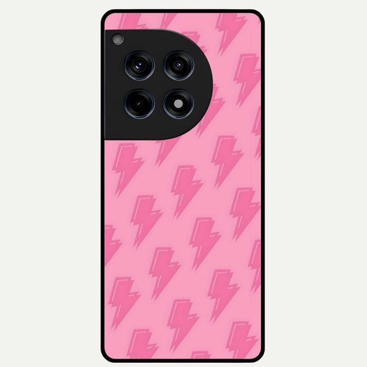  Pink Moo Magic Glass Case For OnePlus 12R back cover – full design glossy printed glass finish