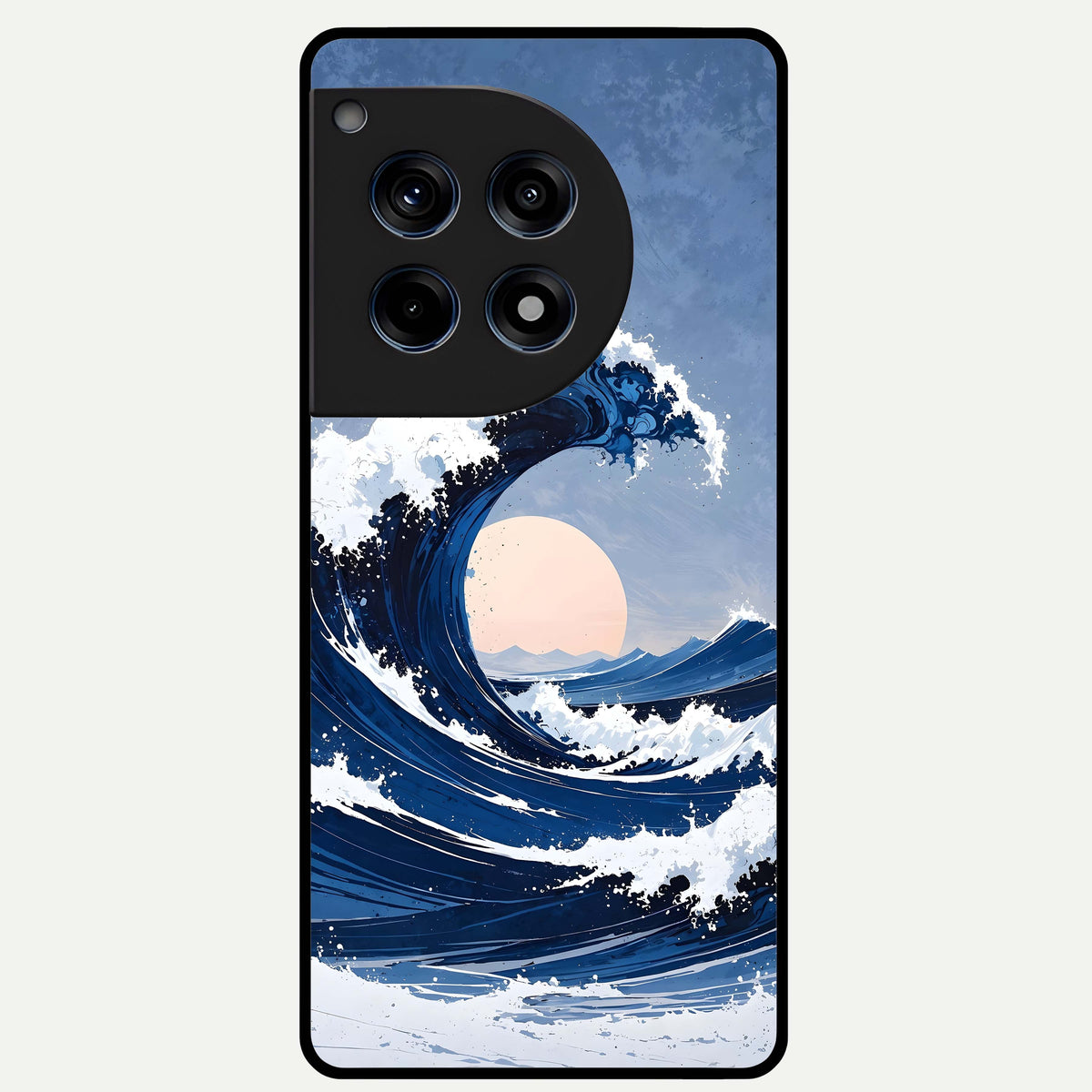  Rising Tide Power Glass Case For OnePlus 12R back cover – full design glossy printed glass finish