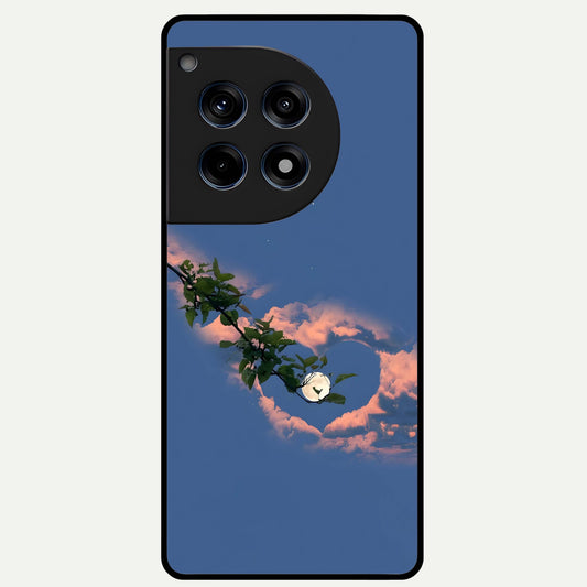  Sky Under Tree Glass Case For OnePlus 12R back cover – full design glossy printed glass finish