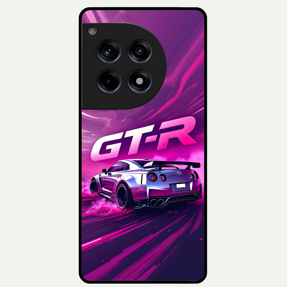  Speed Drift Legend Glass Case For OnePlus 12R back cover – full design glossy printed glass finish